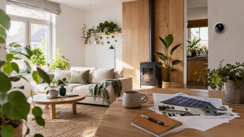 Duurzaam wonen met een milieuvriendelijk huis, energiezuinige keuzes en een eco-vriendelijk interieur