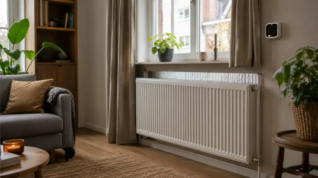 Gaskosten verlagen met radiatorfolie, slimme thermostaat en gordijnen om warmte binnen te houden