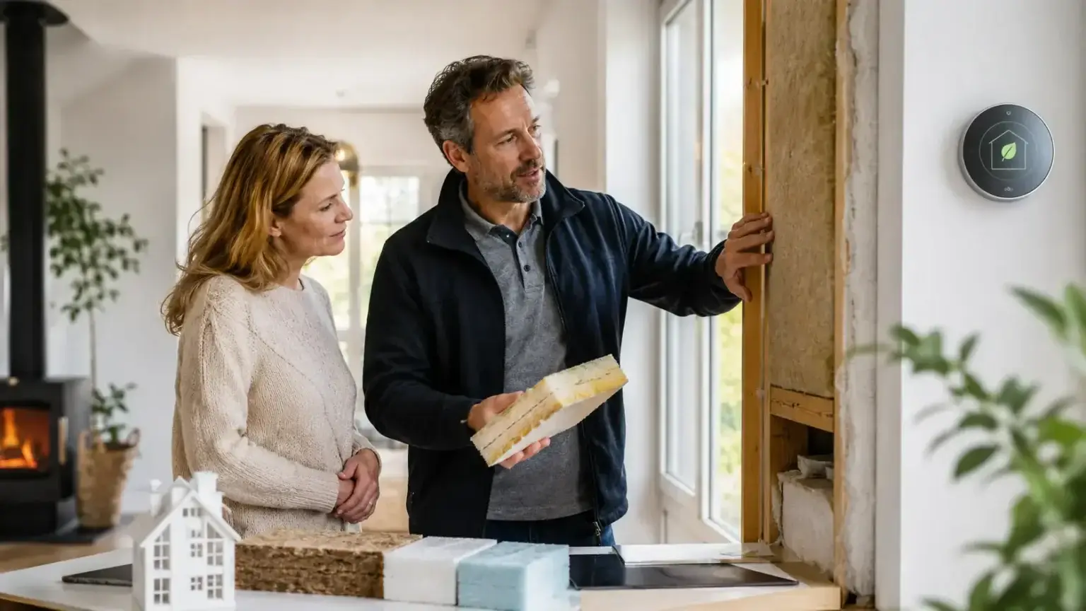 Woning met maatregelen voor dak, muur en vloerisolatie