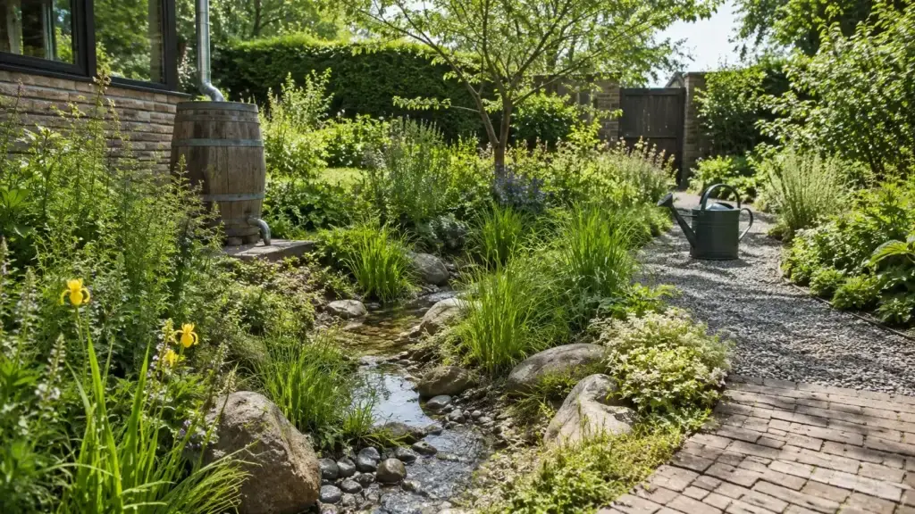 Regenwater hergebruiken via een infiltratiesysteem in de tuin voor natuurlijke waterbesparing